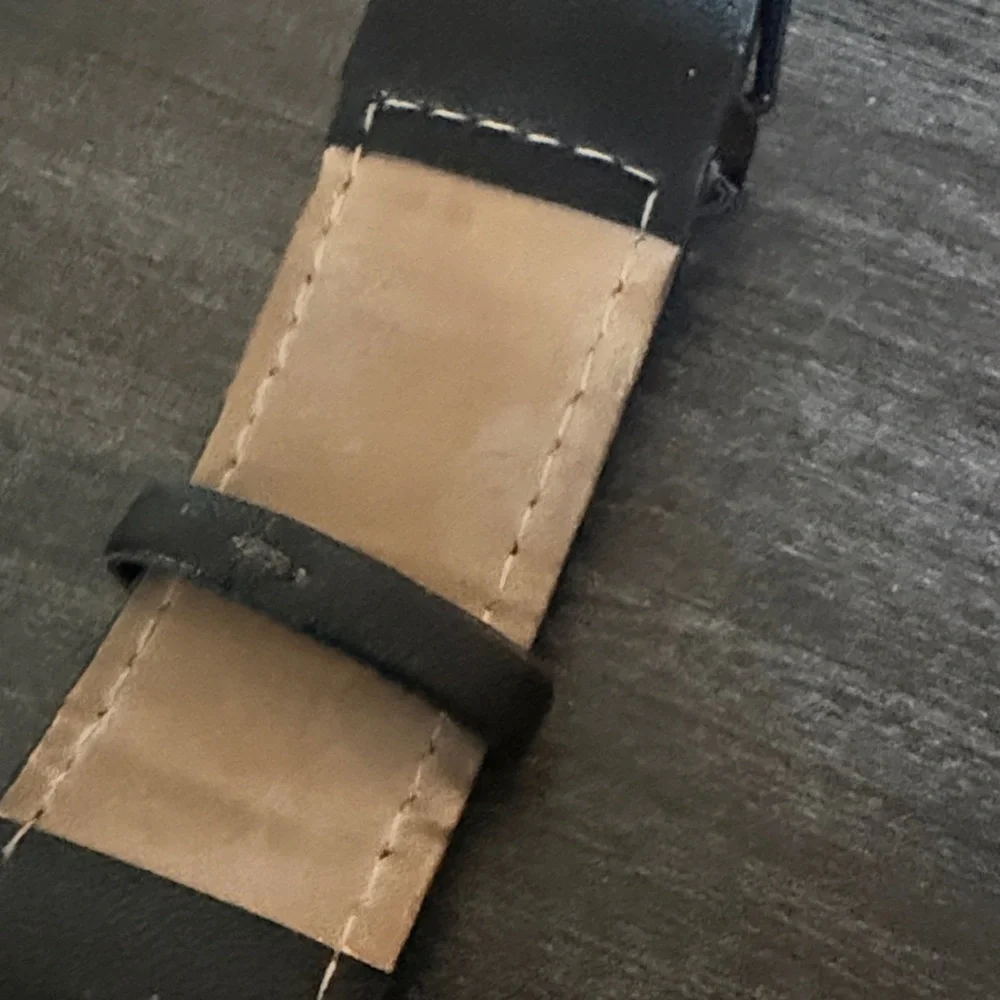 Black Vegan Leather with Gray Face Watch
